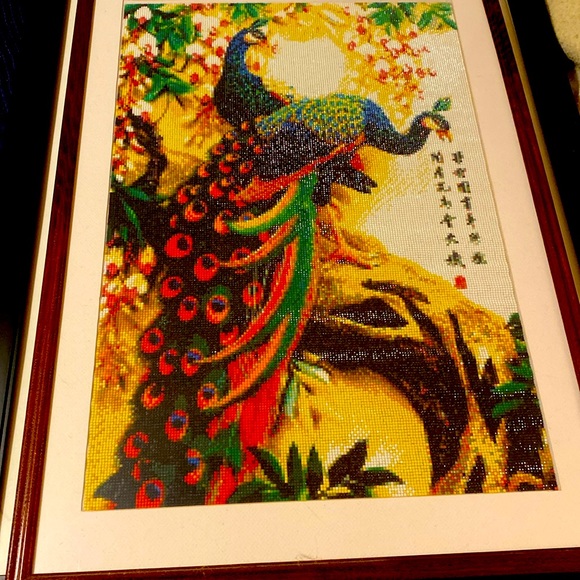 Paint by Diamonds completed in frame